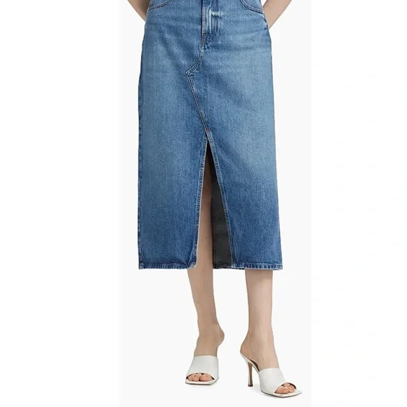 Frame NWT Midaxi Denim Skirt 32 L XL Jeanskirt NEW